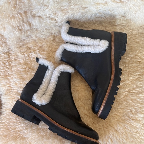 Marc Fisher Black Leather Ankle Boots - Picture 5 of 7